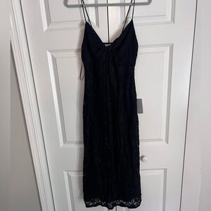 NWT Nordstrom Black Lace Maxi Dress